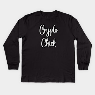 Crypto Chick Kids Long Sleeve T-Shirt